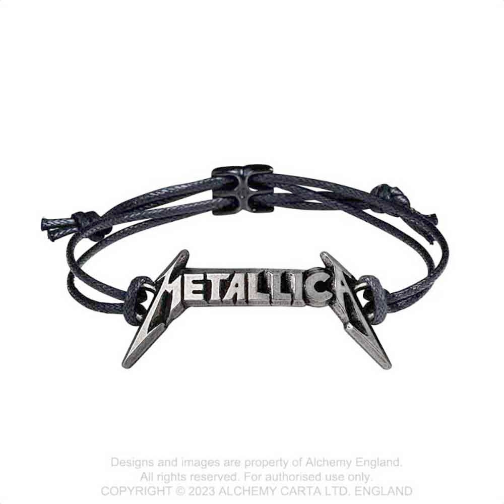 Alchemy Metallica - Classic Logo Bracelet - Couleur argent/Noir